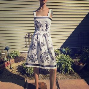 A black and white tea style dress